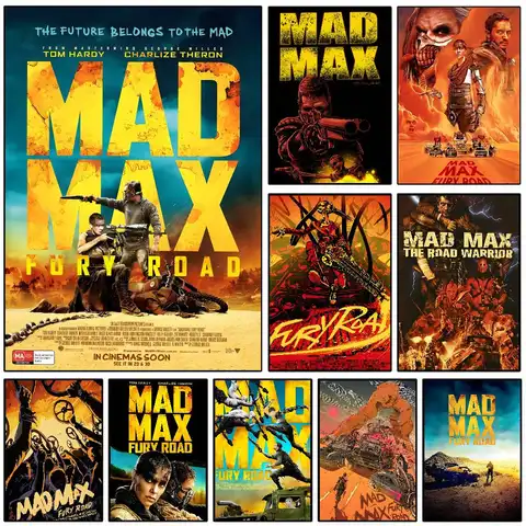 M-Mad m-max Fury Road Poster HD pared adhesiva impermeable hogar sala de estar dormitorio dormitorio bar decoración estética
