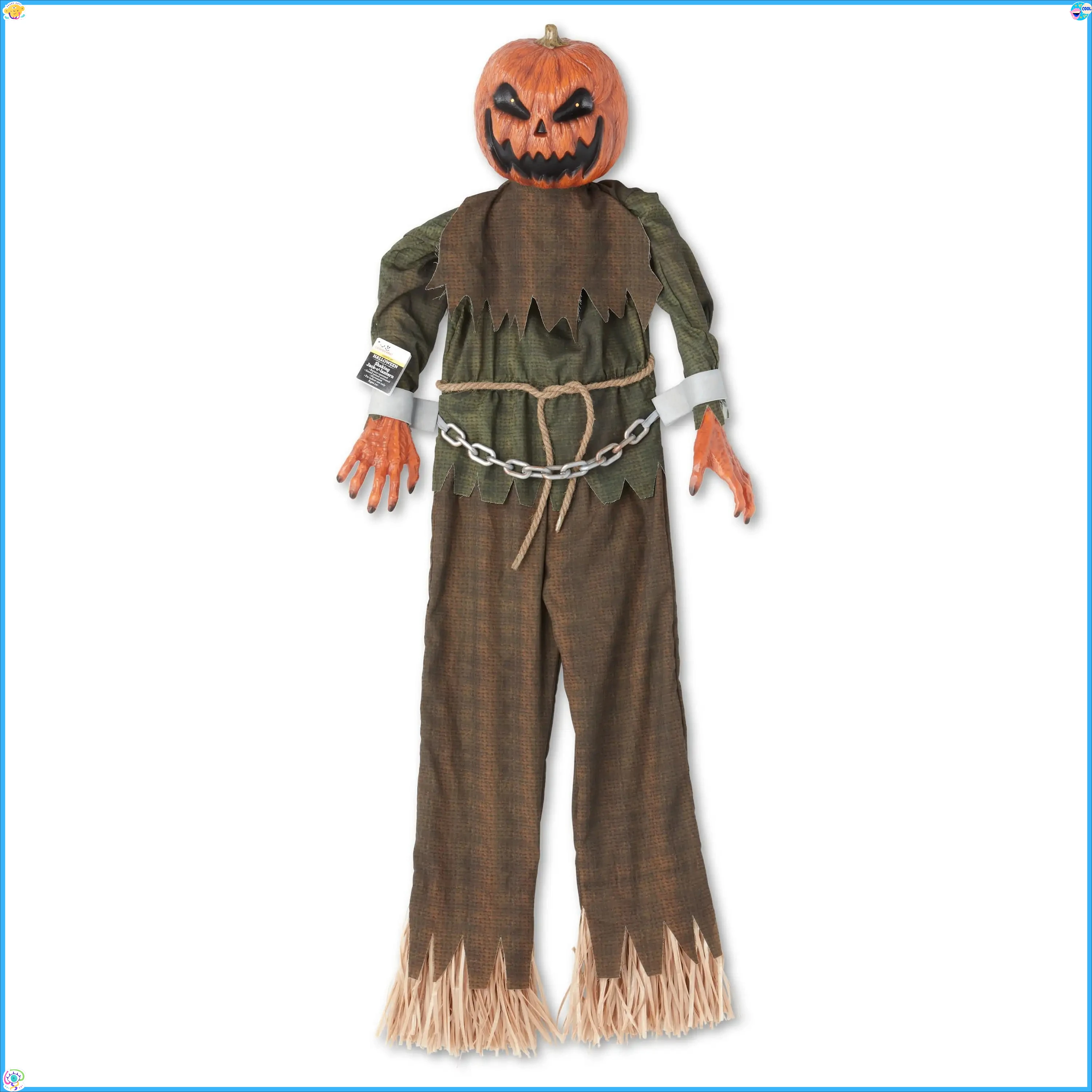 

Открытый декор качающегося фонаря Jack-O-Lantern — 63-дюймовое разноцветное украшение на Хэллоуин для двора, сада, крыльца и вечеринки