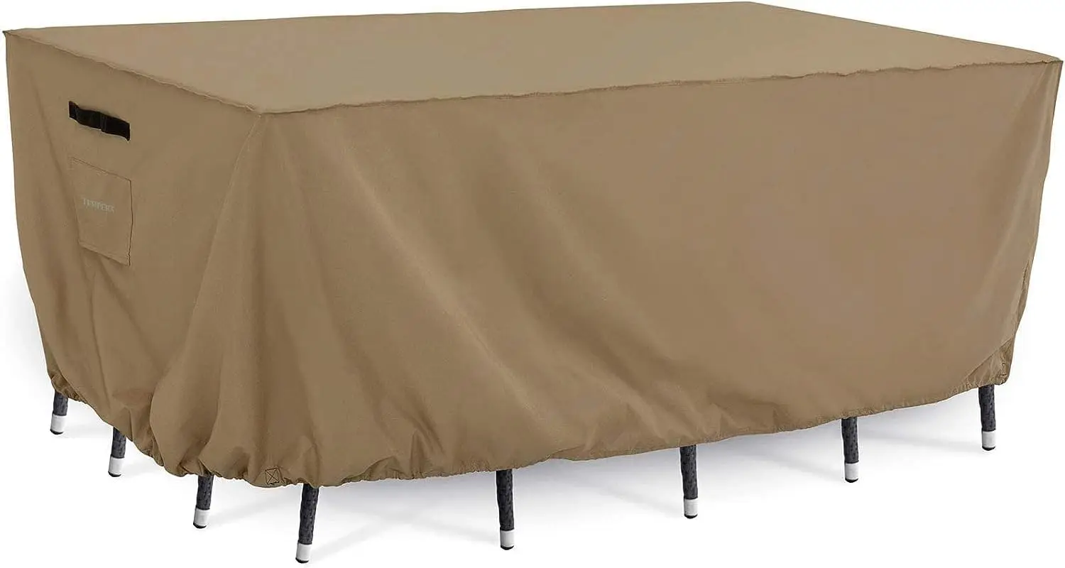 

Outside Table And Chair Covers, Outdoor Dining Set Cover, Patio Furniture Cover Waterproof, Heavy Duty For Winter, Rec, 74''L X
