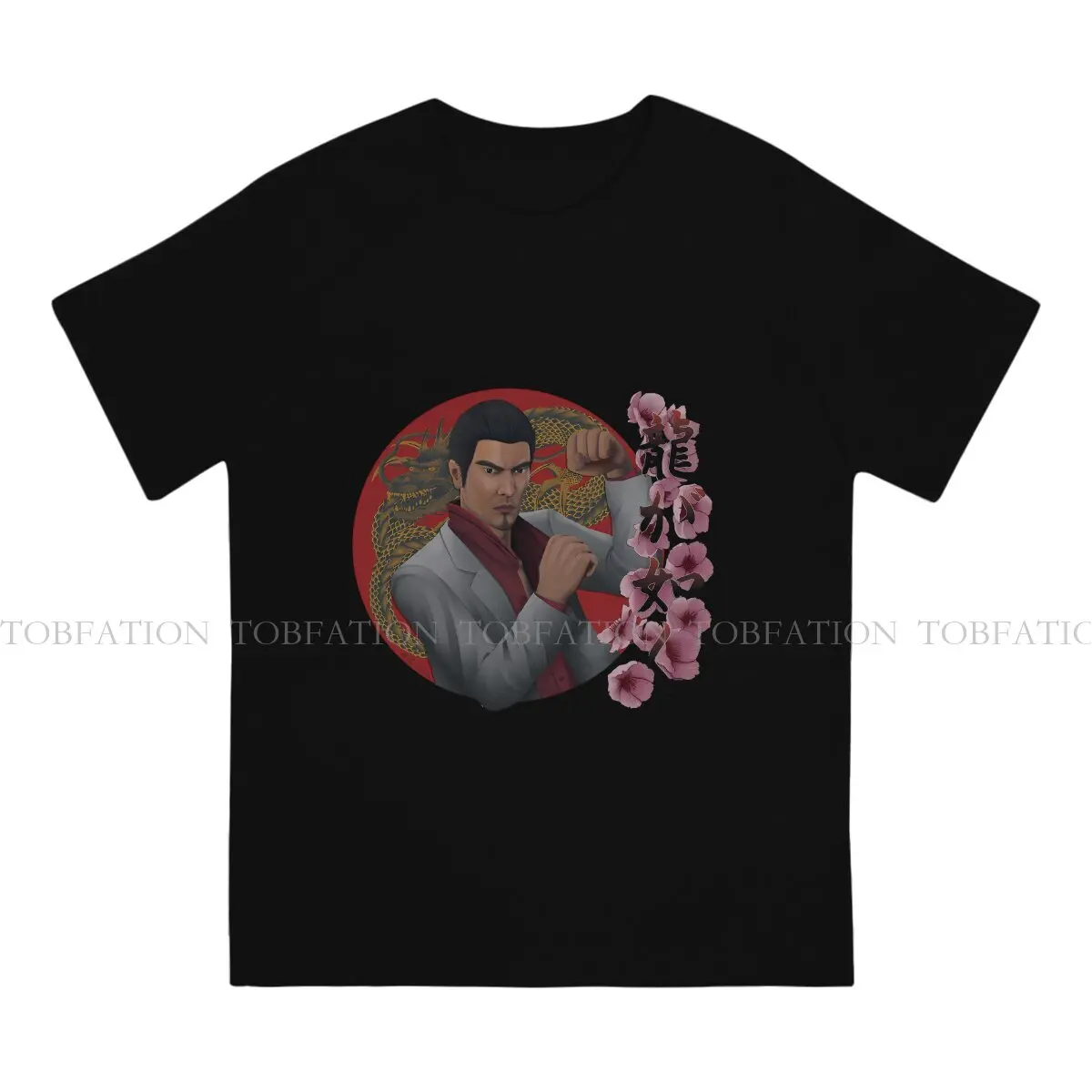 Kiryu Classic Hipster TShirts Yakuza Kiwami Dragon Men Harajuku Pure Cotton Streetwear T Shirt Round Neck 