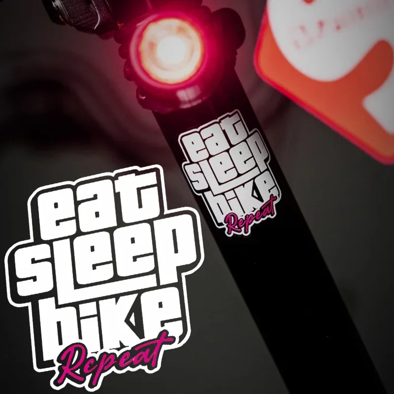 

Eat Sleep Ride Repeat Waterproof Bike Stickers Durable PVC Scratch Resistant Decals for Road Mountain Bike Outdoor Decoration