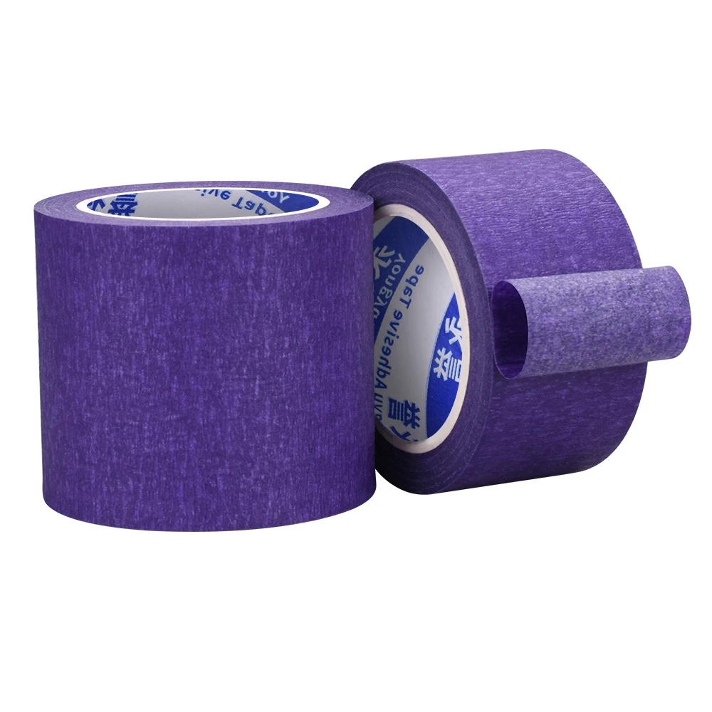 10/20/50m Purple Painters Tape Paint Tape Protects Surfaces & Removes Easily, Masking Tape for Indoor and Outdoor Use