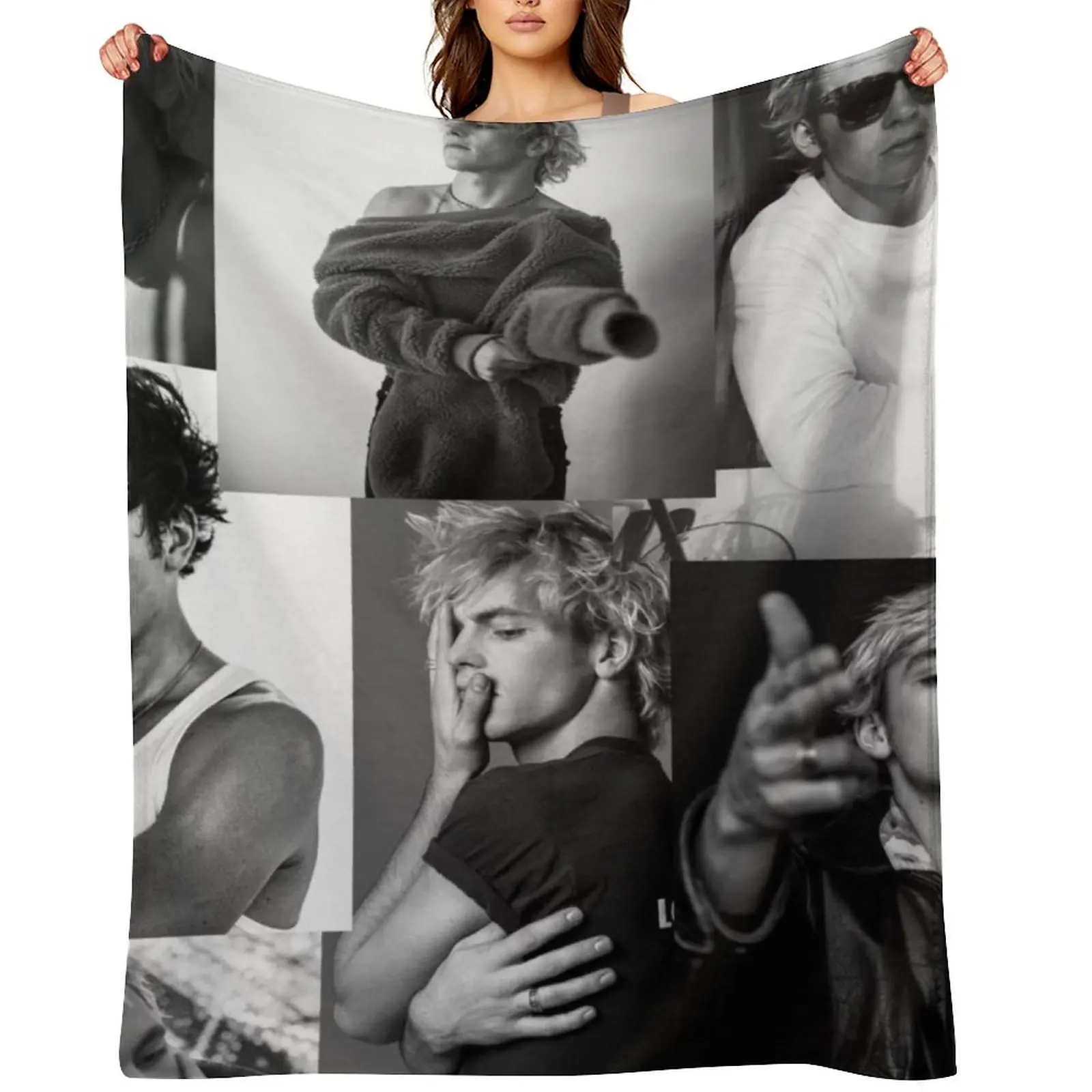 

Ross Lynch Collage Throw Blanket Retros Giant Sofa anime Travel Blankets