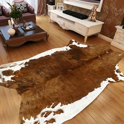 Cowhide Carpet Cow Print Rug American Style for Bedroom Living Room Cute Animal Printed Carpet Faux Cowhide Rugs for Home Decor