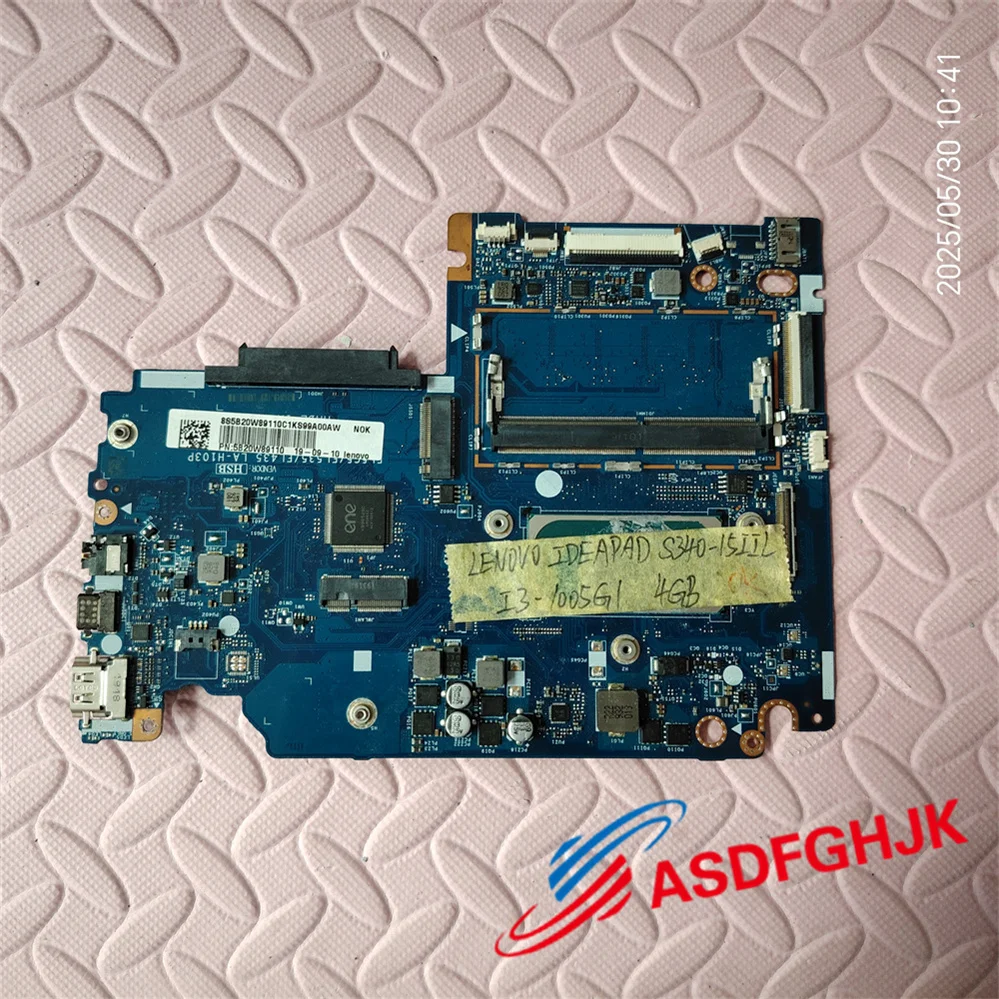 

5B20W89110 For lenovo Ideapad S340-15IIL I3-1005G1 CPU 4G RAM Laptop Motherboard LA-H103P TEST OK