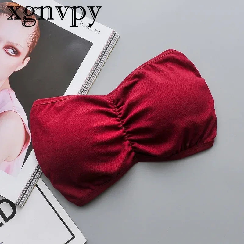 xgnvpy Straight Circumference Bra, Threaded Female Backing, Chest Wrapping, Shoulder Strap Free Backing, Anti Stray Thread Bra