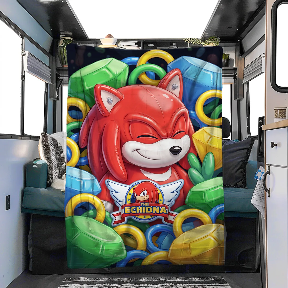 Sonic the Hedgehog  Printed Flannel Blanket Soft Warm Perfect for Bed Sofa Chair Picnic Travel Daily Use YUN6514
