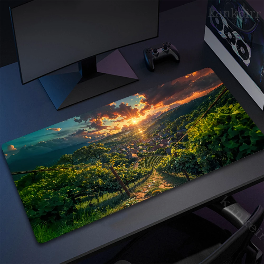 Green Forest Natural Landscape Mousepad Boy Pad Natural Rubber Gaming Mouse Pad Desk Mat Size for Gameing World of tanks CS GO