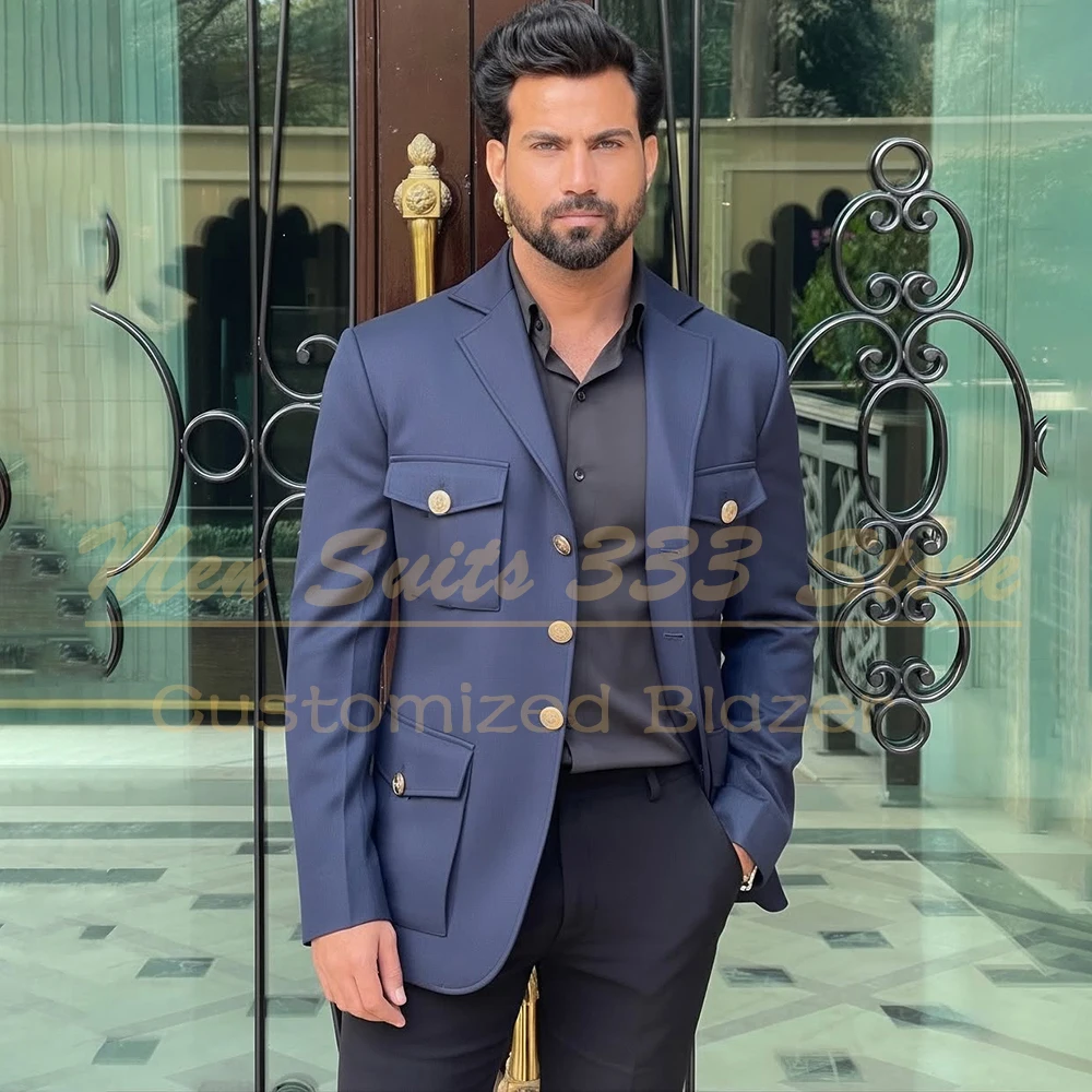 

Elegant Men's Suits Elegant Single Breasted Notch Lapel Slim Fit Male Clothing HIgh Quality 2 Piece Jacket Pants Full Sets