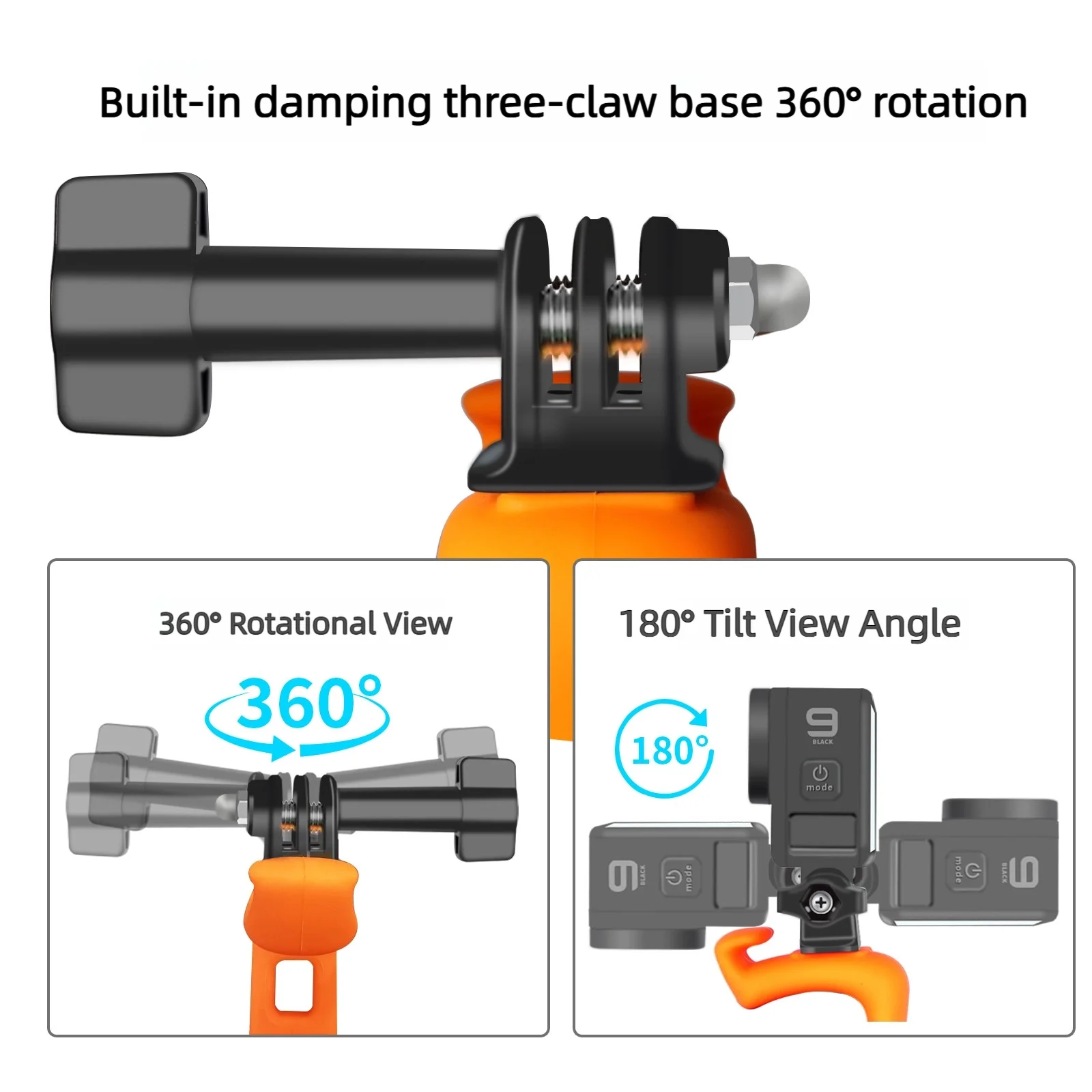 Ronkoen Mini Flexible Bracket Adjustable Silicone Mount Action Camera For Gopro Insta360 DJI Action Camera Accessories