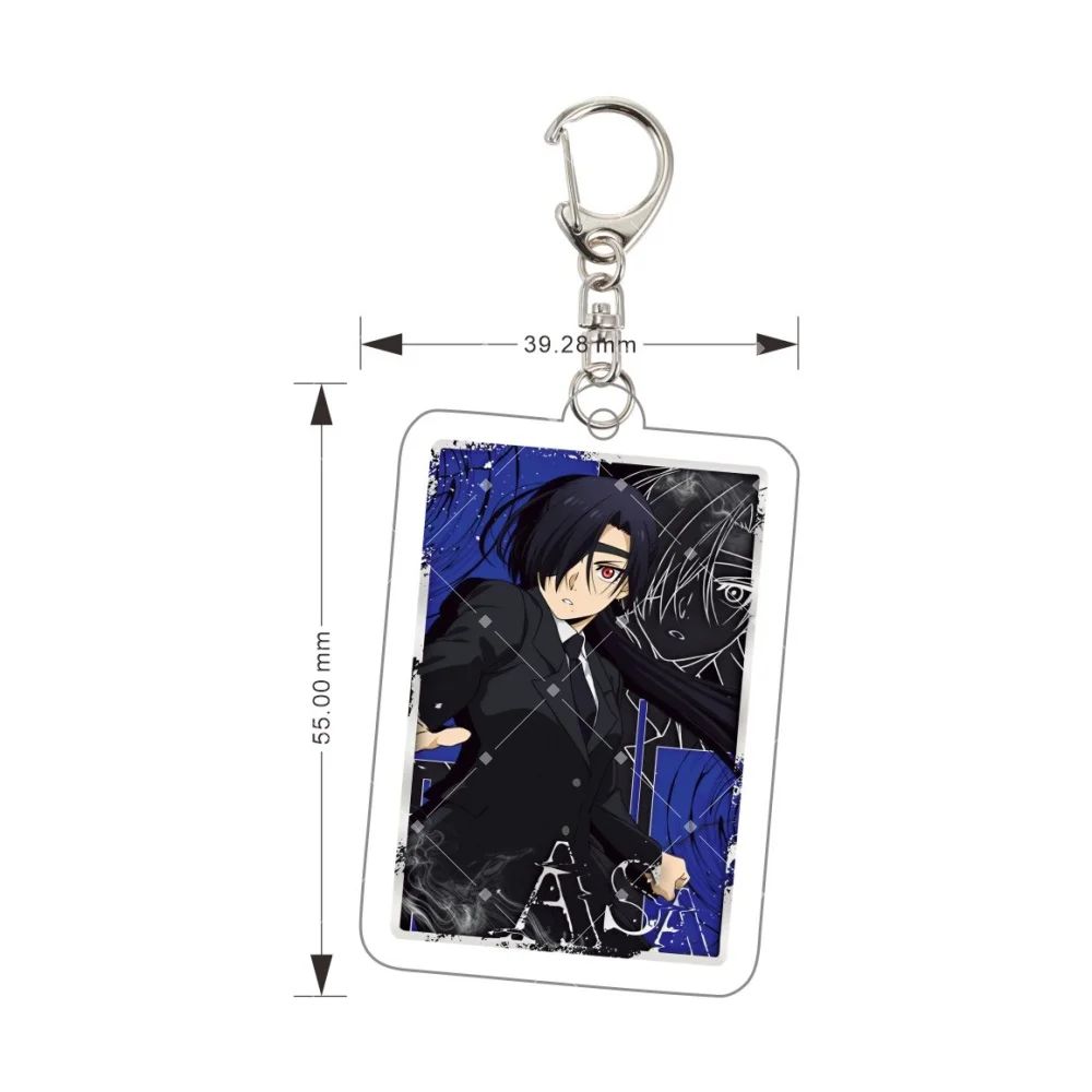 Anime Daemons of the Shadow Realm Acrylic Keychain Yuru Asa Kuro Figure Keyring Cute Bag Pendant Charm Jewelry Fans Gift 5.5cm