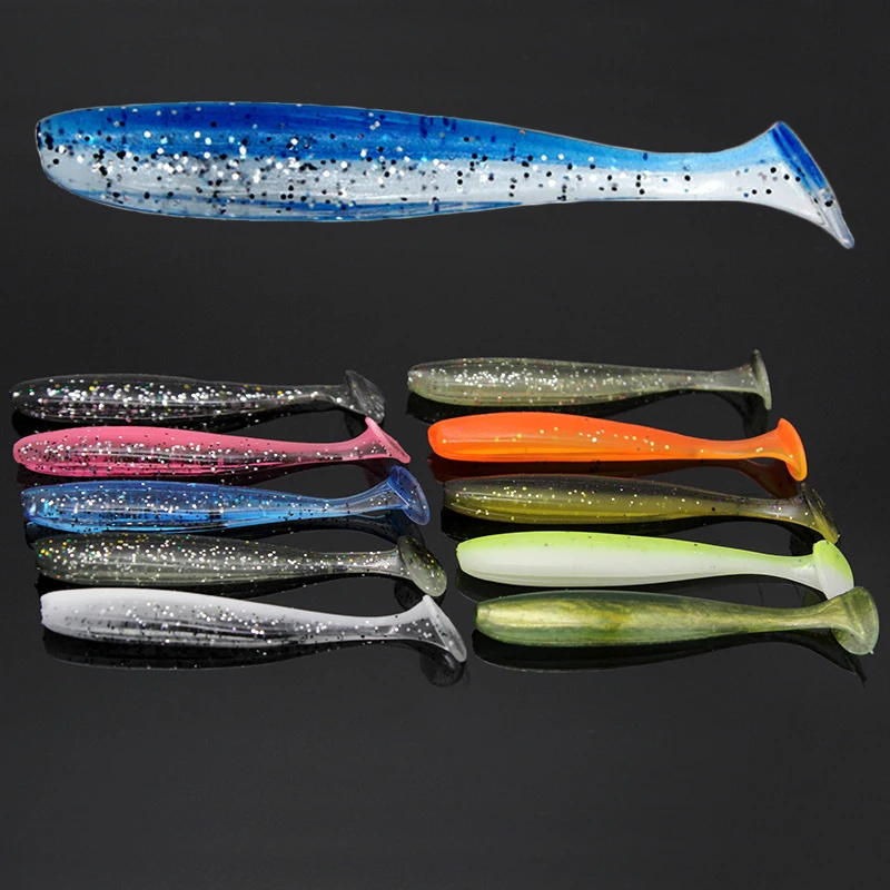 10 Stück weiche Angelköder für Barsche, weiche Paddelschwanz-Angel-Swimbaits-Köder, Angelköder-Set zum Angeln von Forellen und Rotbarsch