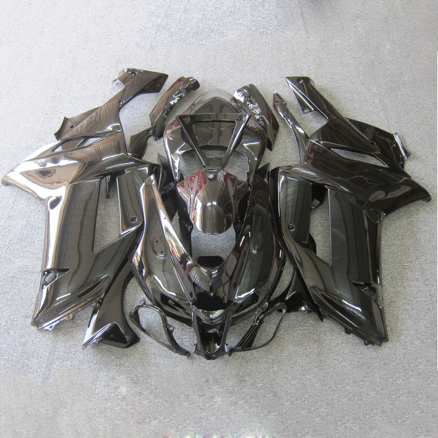 Set carene in plastica per Kawasaki Ninja ZX6R 2007 2008 anno Set carene ZX-6R 07 08 modellate nere