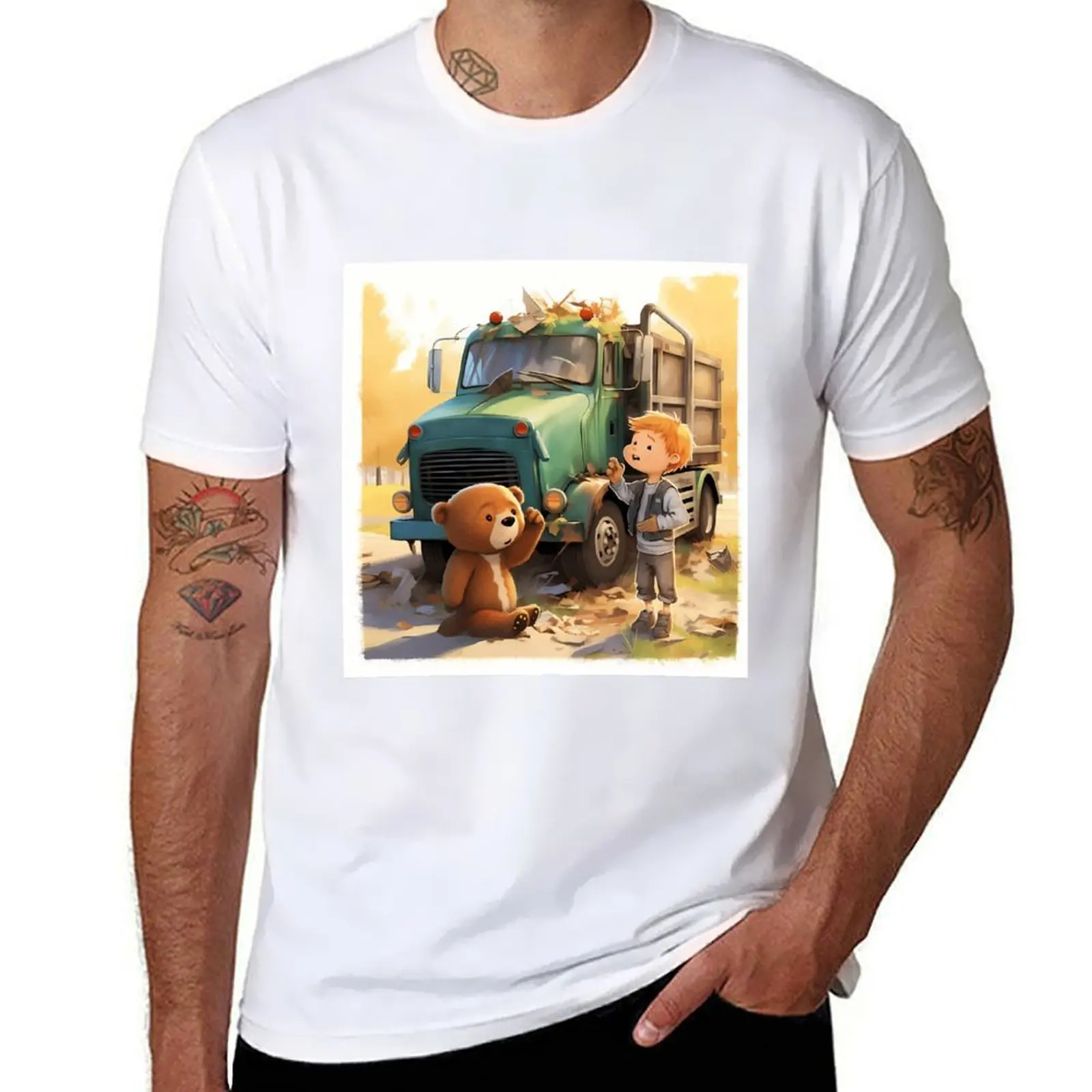 

Hank and Trash Truck Urban Adventure Unique for All T-Shirt man t shirt heavy cotton cotton t shirt man T-Shirt