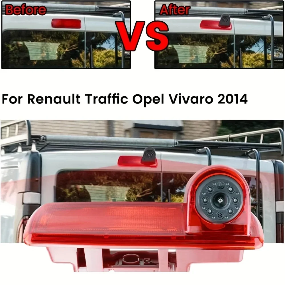 OE Replacement 3rd High Brake Light Camera CCD Reverse Backup Camera for Vauxhall Vivaro Opel Renault Traffic 2014 Onwards