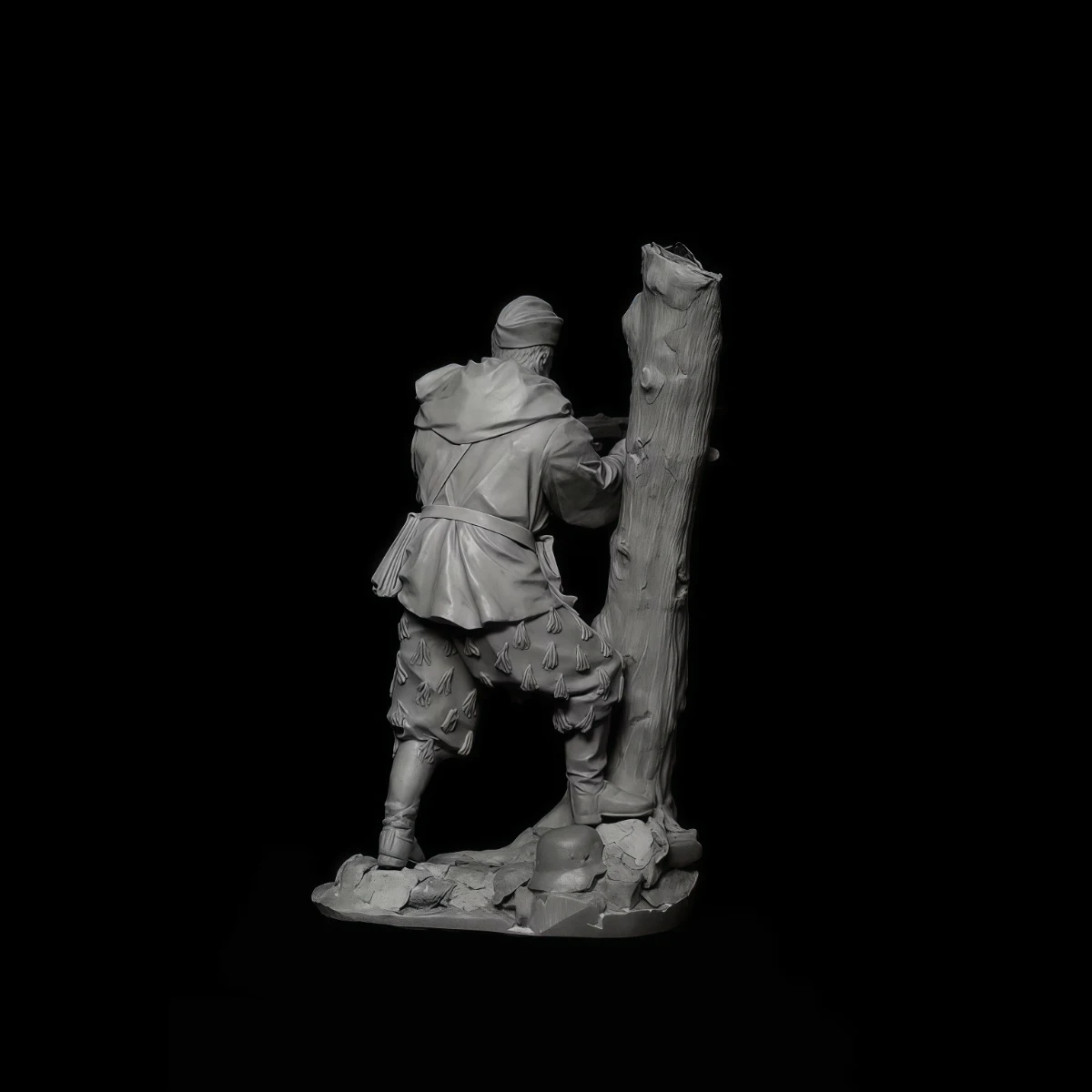75mm resin unpainted model kit, military theme, undrilled and uncolored GK commander of the Red Army reconnaissance unit