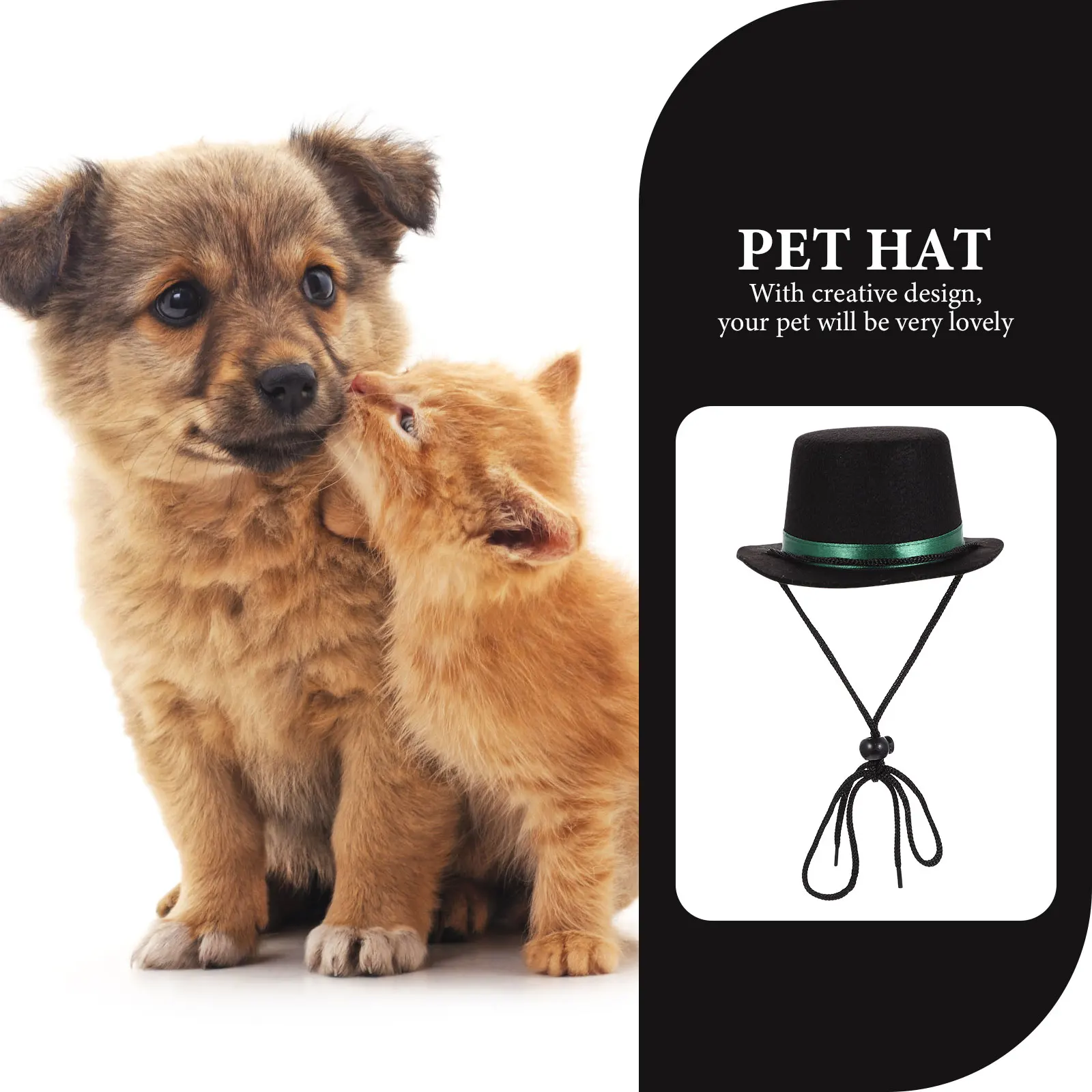 

Lightweight Pet Hat Dog Costume Puppy Kitten Funny Decorative Party Accessory Wear-Resistant Bowler Hat Pet Supplies for Cats