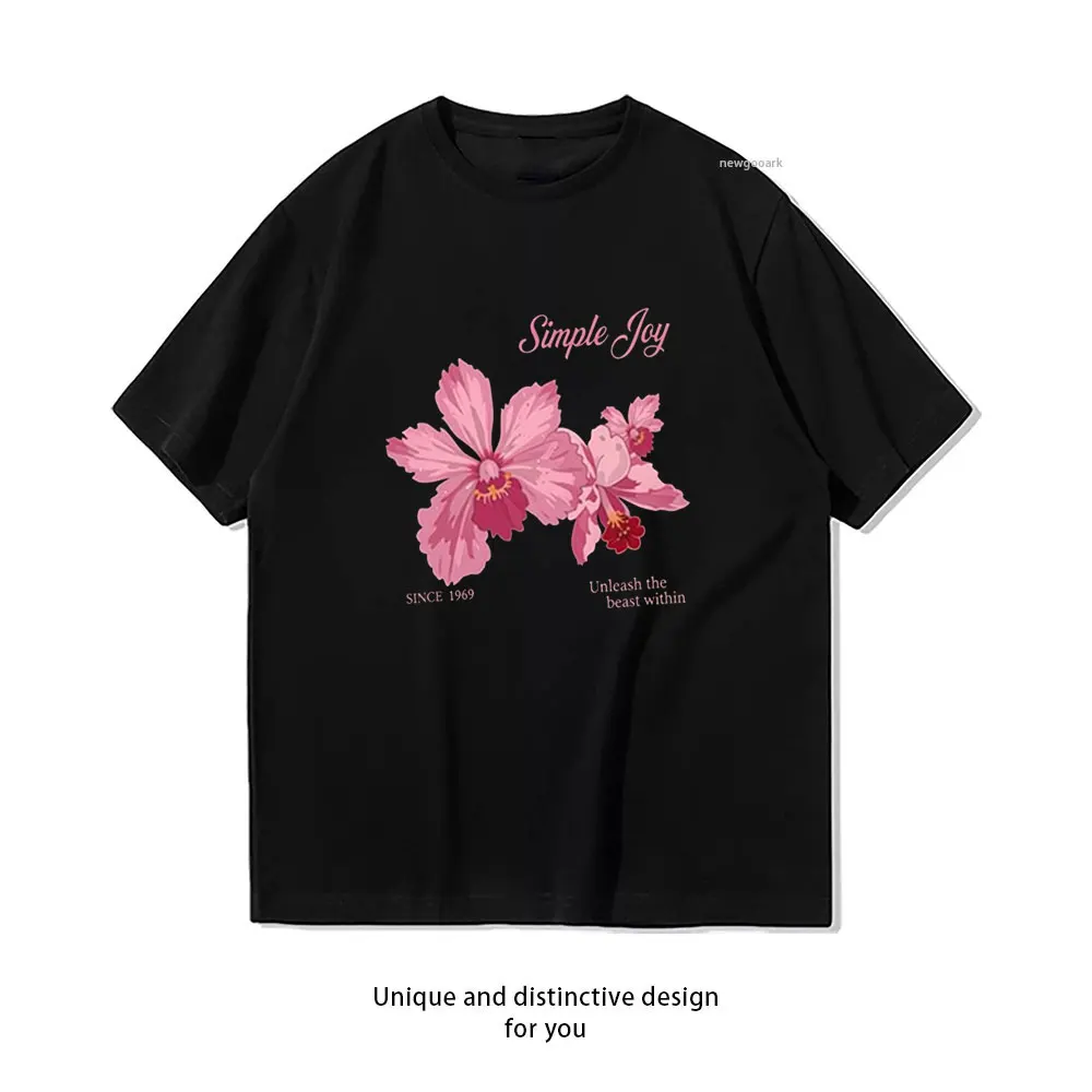 Simple Joy since 1969 Unleash the beast within T-Shirt Casual cotton graphic t shirts Creative streetwear Classic O-neck shirt