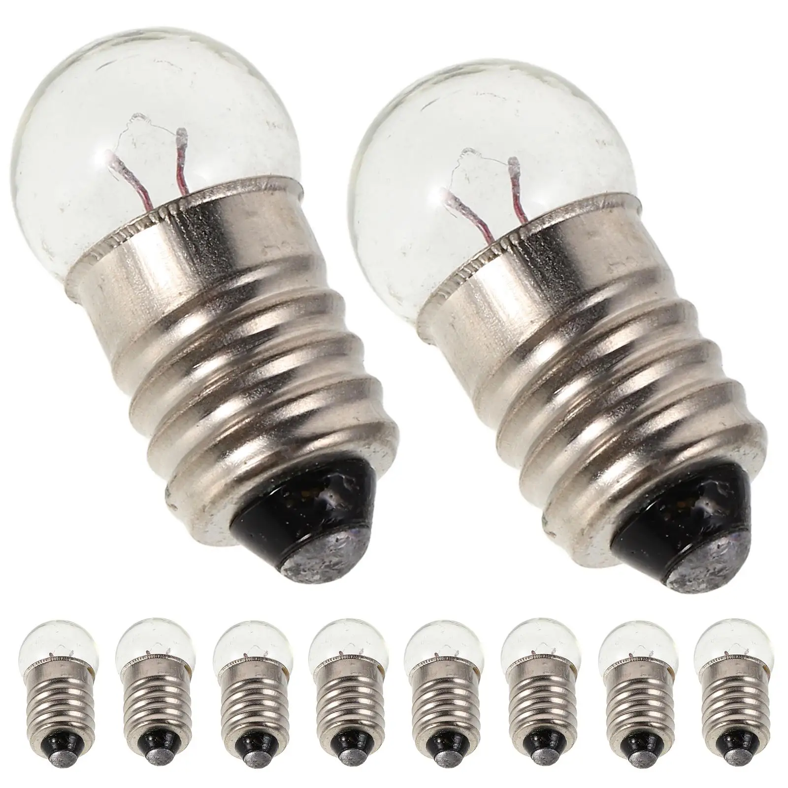 

12 Pcs Flashlight Small Electric Beads Bulb Screw Mini Replacement Lightbulb Conducting Electricity Experiment Toy Bulbs