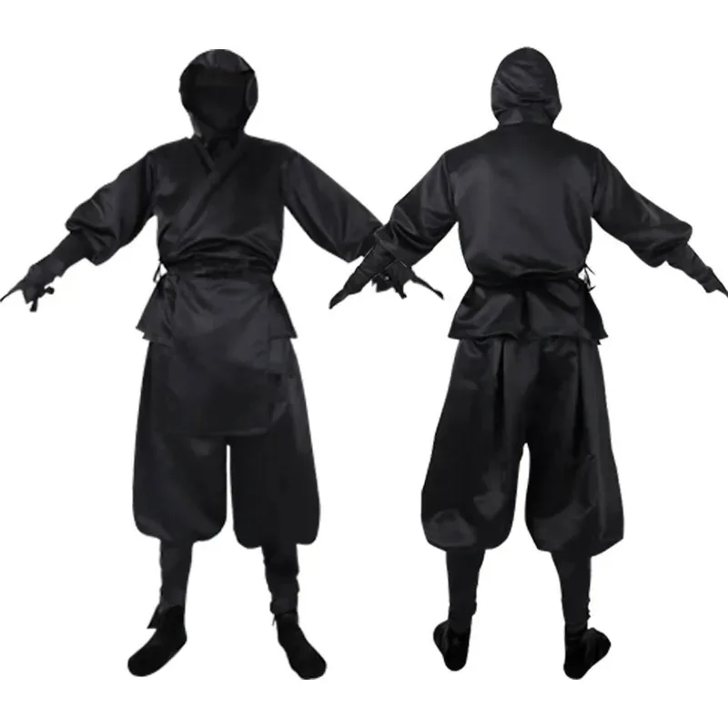 2025 Unisex Ninja Cosplay Clothes Adult Samurai Fantasy Hooded Uniform Halloween Costume Carnival Party Clothing Stage Wear mb.3