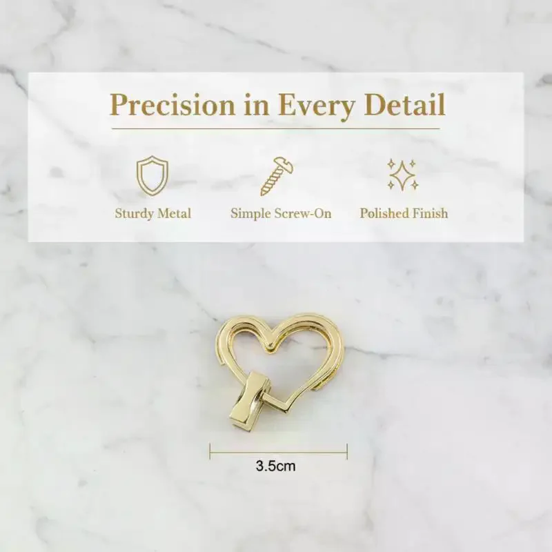 Handbag Purse Closure Toggle Latch Buckles DIY Bag Hardware Bag Accessories Double Heart Clasp Buckles Twist Locks