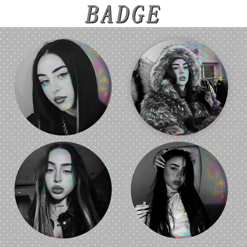 Singer N-Nicki Nicole Badges Round Brooch Cute Cartoon Idol Cosplay Badges DIY Backpack Clothing Jewelry Pins