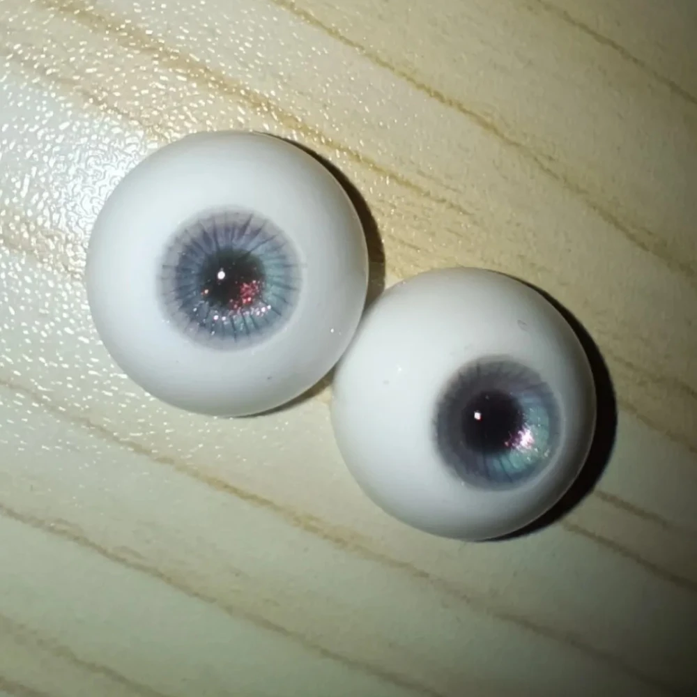 12/14/16/18mm Occhi della bambola per 1/3 1/4 1/6 Bjd Doll Gesso Bulbo oculare Imitazione Occhi di vetro Dress Up Giocattoli Accessori per bambole, Nessuna bambola