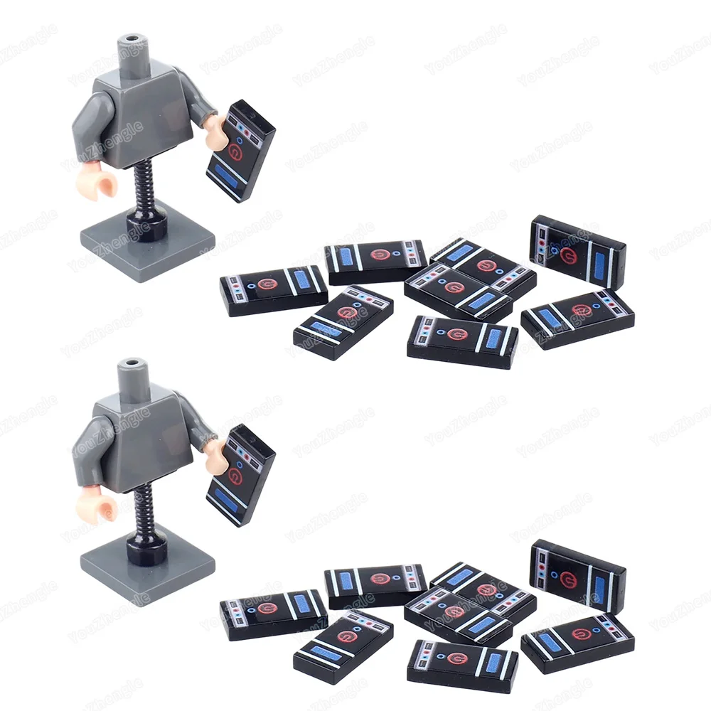 Main unit Switch panel Printed pattern Building Block Tiles Basic 1x2 Parts 3069 MOC Figures Computer Equipment Model Gifts Toys