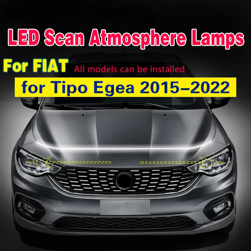 

Fog Light For Fiat Tipo Egea 2015-2022 Car Fog Lamp DRL Daytime Running Decorative Ambient Lamp Scan Starting Atmosphere Lamps