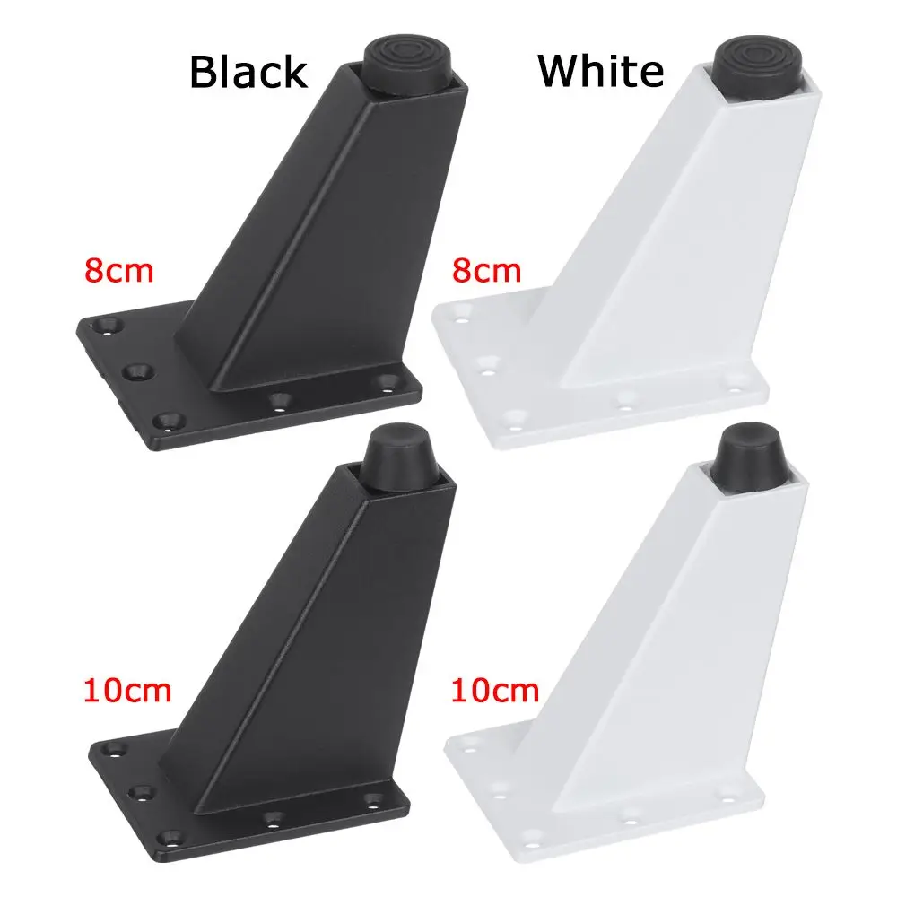 4Pcs Non-slip Black White Home Sofa Legs Cabinet Holder Foot Furniture Feet Table Support