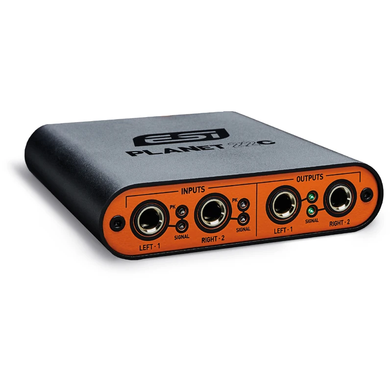 ESI Planet 22c Reference Quality Dante Audio Interface 2 Analog Input 2 Analog Output Channels Dante IP Audio Network PoE