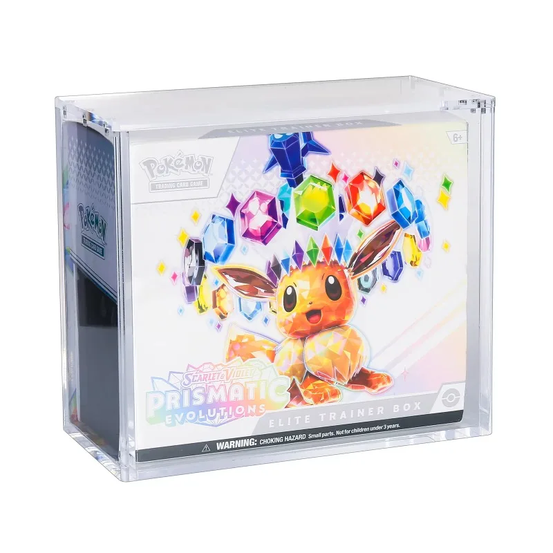 Acrylic Elite Training Box  PTCG Card Game Display Rack Storage Box with Magnetic Lid Acrylic ETB Box