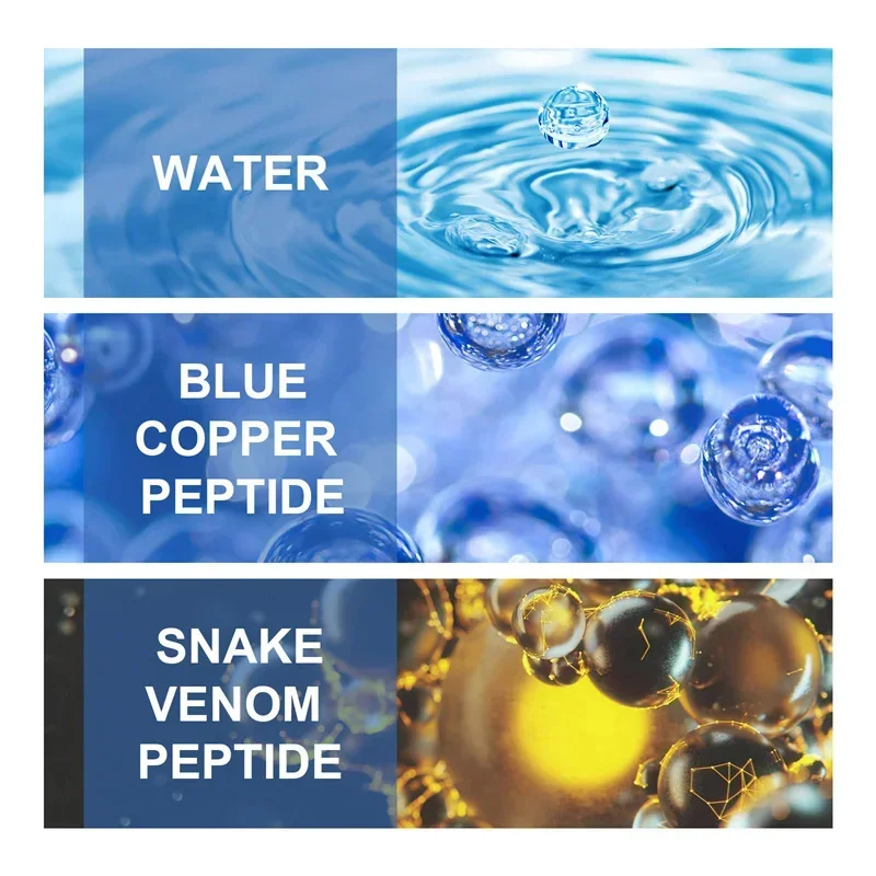 Peptide di rame blu Siero antirughe Rassodante Lifting Ridurre le linee sottili Ripristina l'elasticità della pelle Idratante Idratante Illumina 30ml