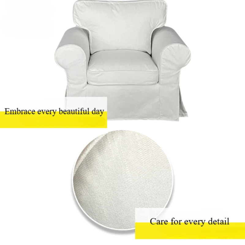 White Pure Cotton Custom Ektorp Sofa Cover Cat Scratch-resistant and Wear-resistant High-end Sofa Cover Customization