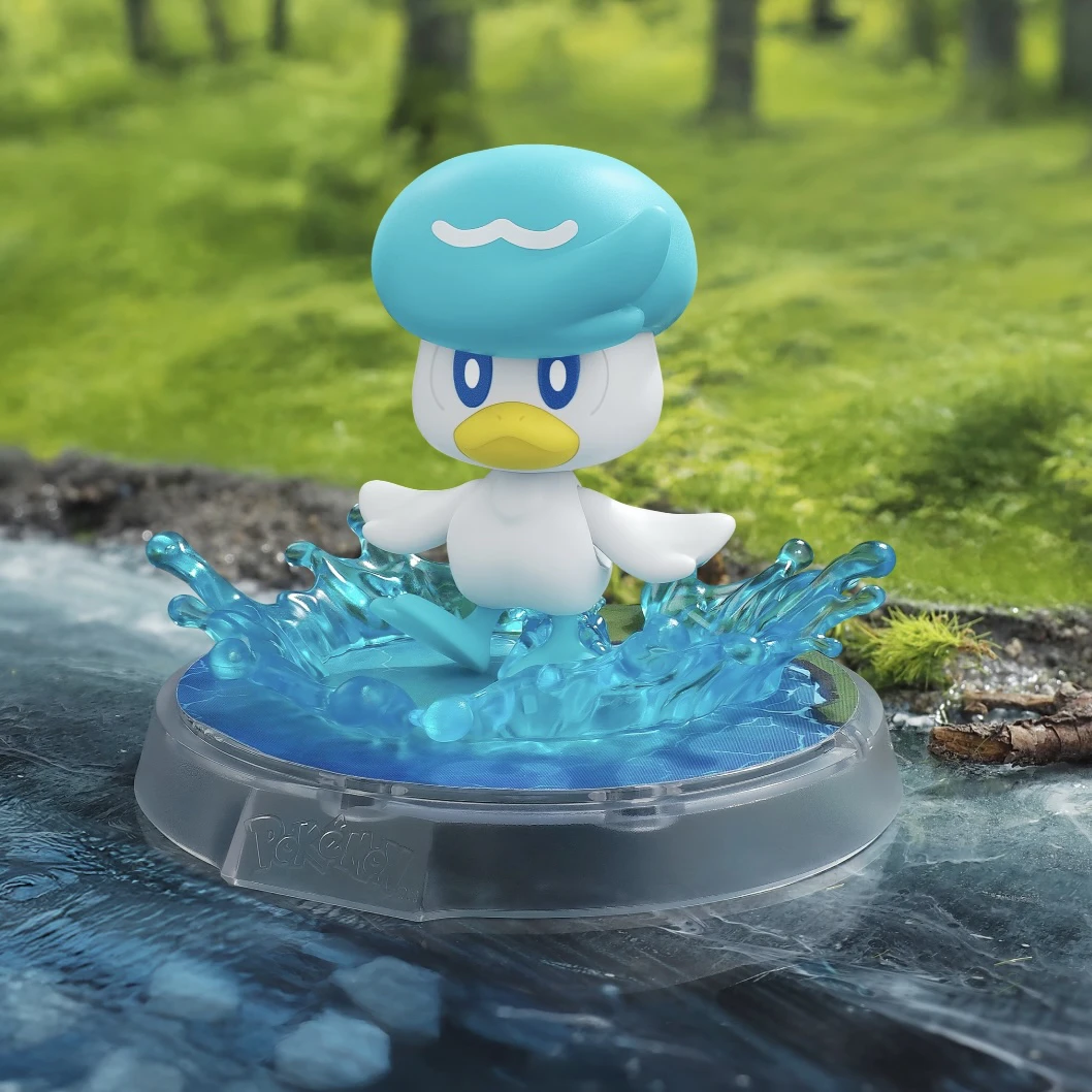 BLOKEES Toys Pokemon Action Figure Pikachu Piplup Machop Corphish Quaxly Fuecoco Farfetch'd Blind Box Assembly Doll XMAS Gift