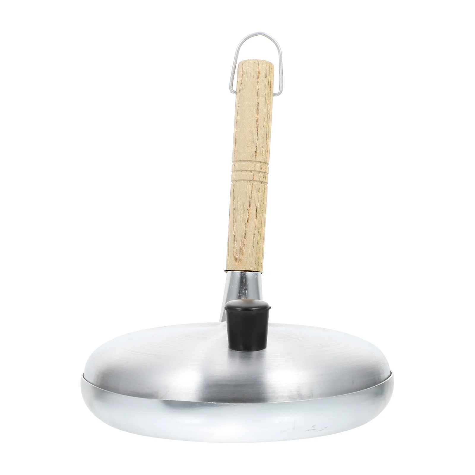 

1Pcs Flat Bottom Aluminum Frying Pan Silver Nonstick Omelette Pan Lid Household Cooking Tool Kitchen Gadget