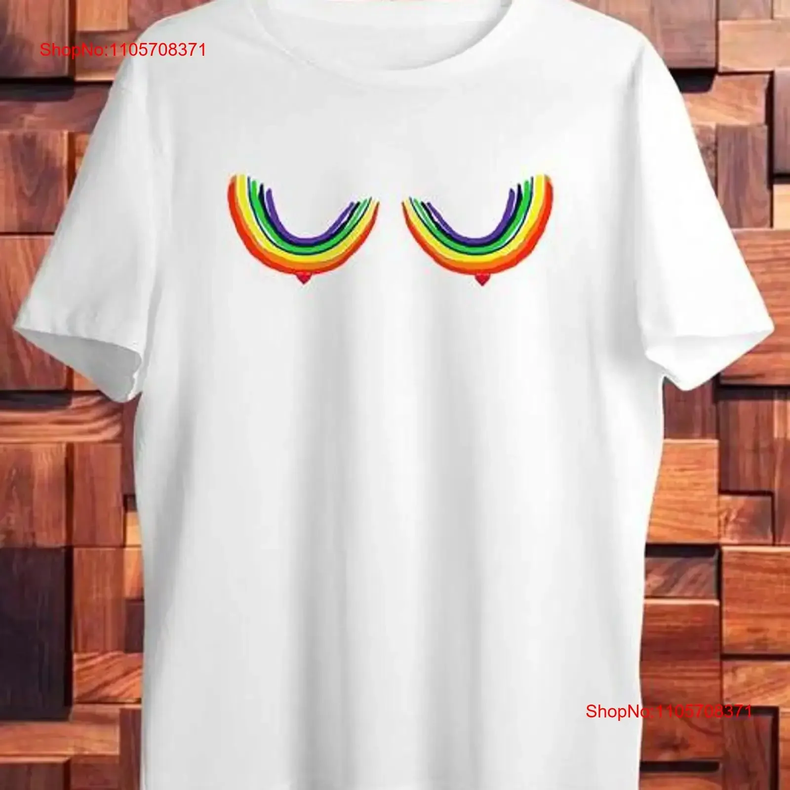 Pride Rainbow Titties T Shirt Lesbian Princess Baby Queer Party Group Top LGBTQI LGBT Gay vintage Washed Breathable Slightly