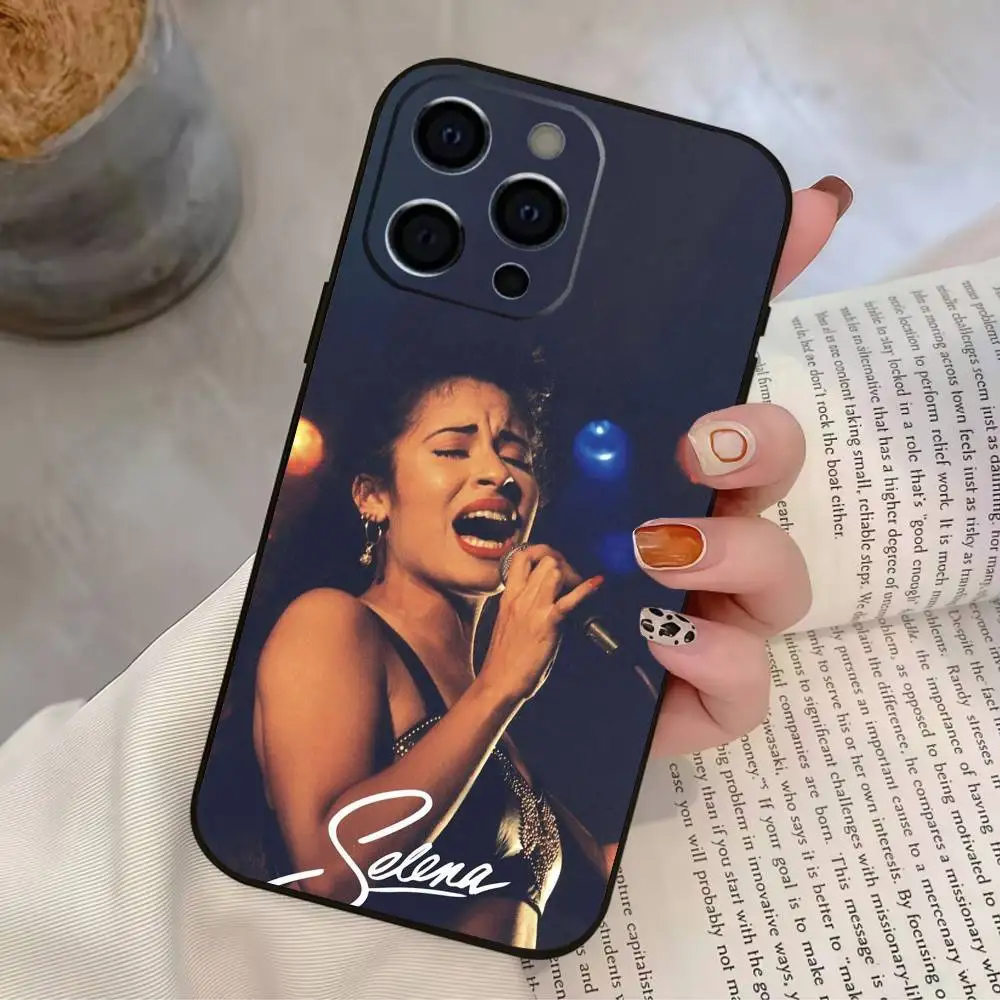 حافظة هاتف S-Selena Q-Quintanilla لهاتف iPhone 17,16,15,14,13,12,11 Plus, Pro Max, XS, غطاء أسود ناعم #6