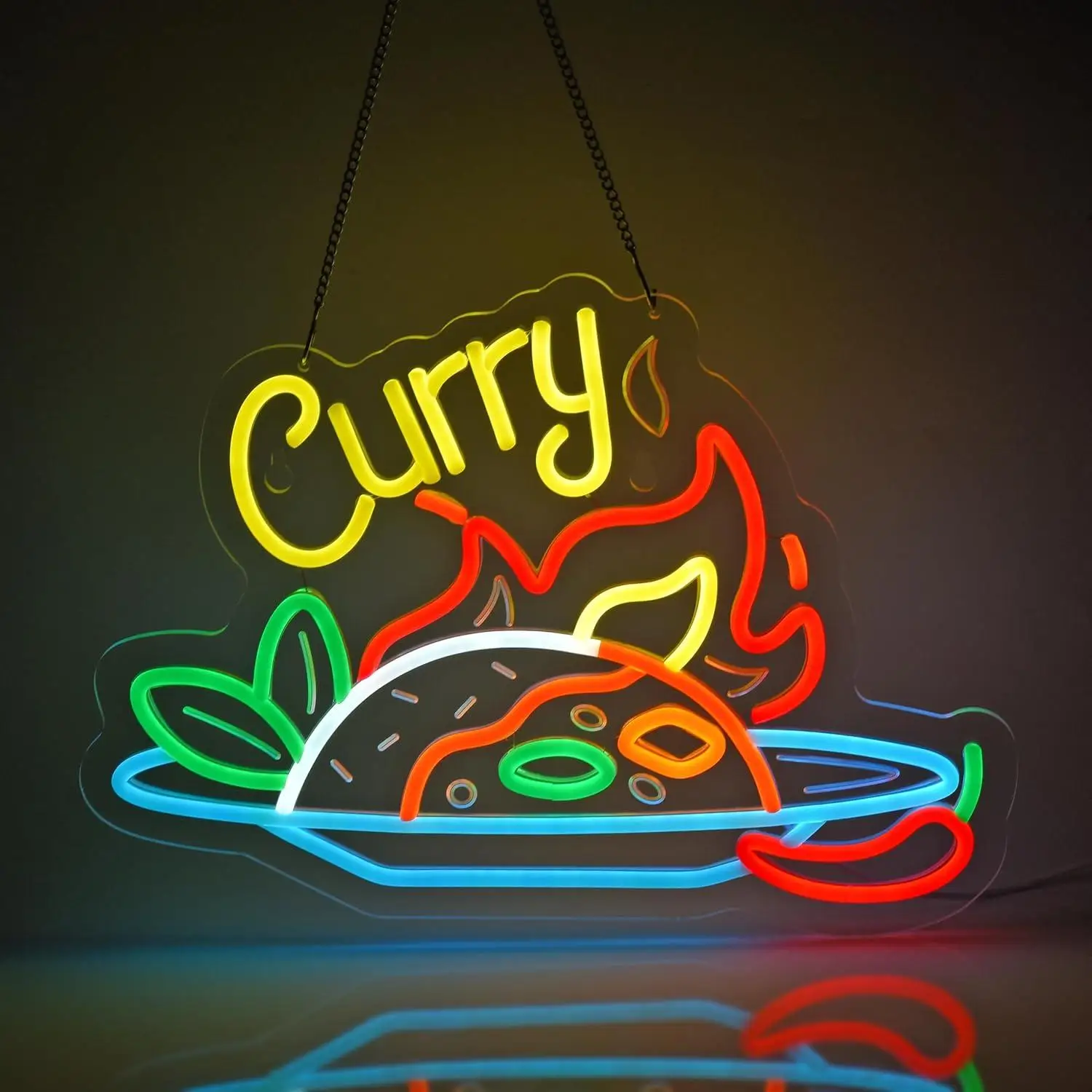 

Curry Neon Sign USB Dimmab LED Lights for Restaturant Shop Store Bar Market Party Celebration Decor Business Led Signs Gifts