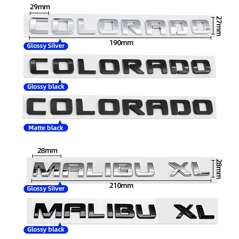 سيارة الخلفي الجذع الأوسط ABS رسائل شارة شعار ملصقات للشعار لشروليه كولورادو هايت كونتري ماليبو xl سيلفرادو سبارك lt