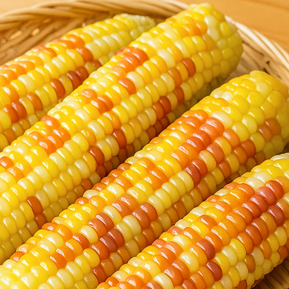 10 قطع من الذرة الحمراء على البخار المجمدة هونغ تشال