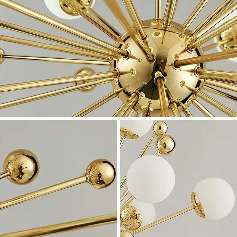 

Modern LED Glass Pendant Light Gold Hanging Lamp for Dining Room Bedroom Living Room Kitchen - Indoor Hanging Lighting