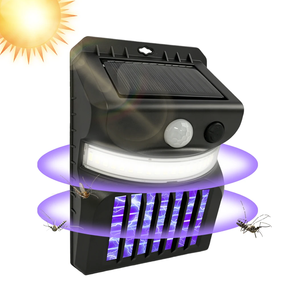 Outdoor Solar Light And Mosquitos Killer Lamp With Mosquitos Control Function Infrared Sensor Waterproof Road Light For Garden