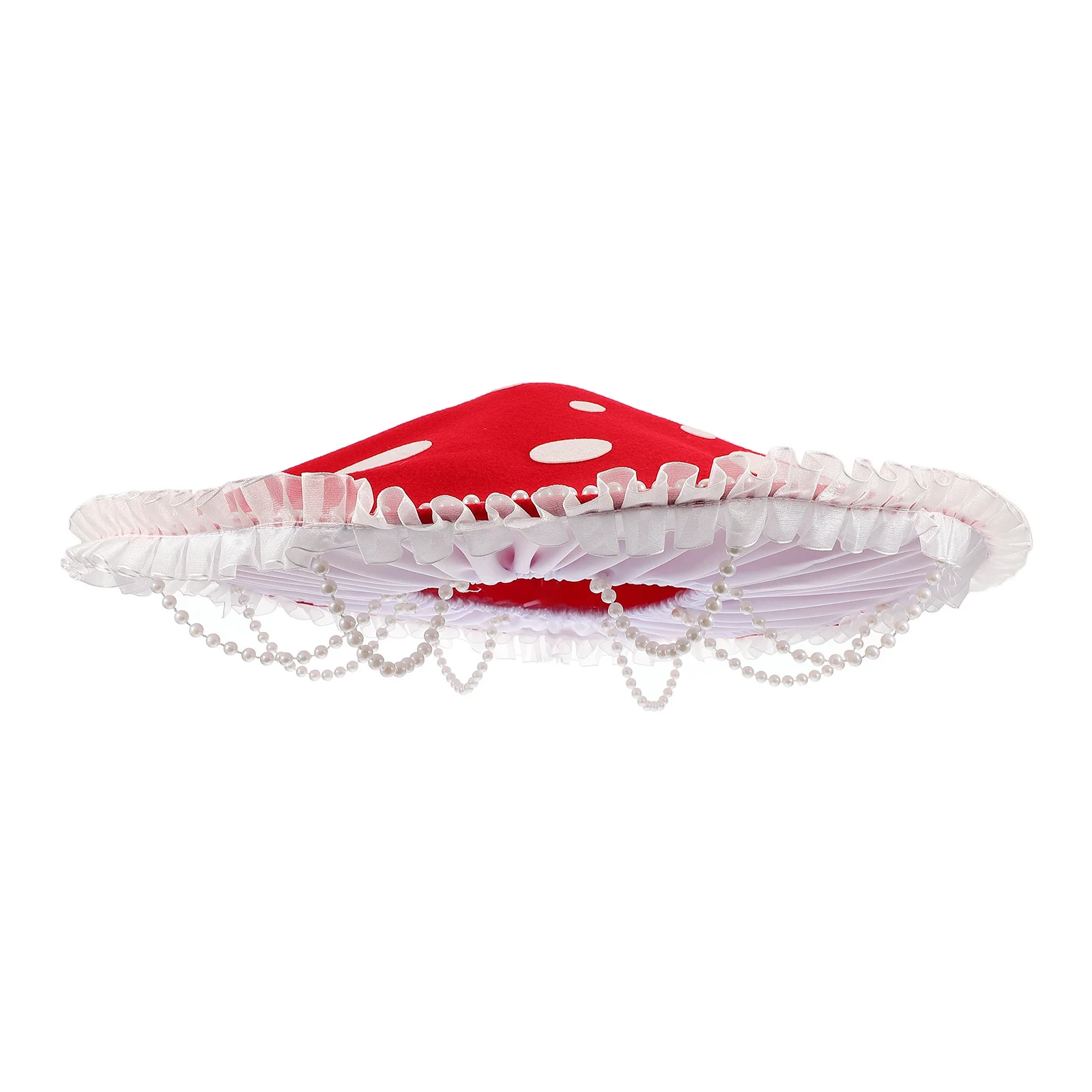 

1pcs Red Mushroom Hat Adult Comfortable Lightweight Costume Accessory For Cosplay Party Festival Halloween Fairy Hat Women