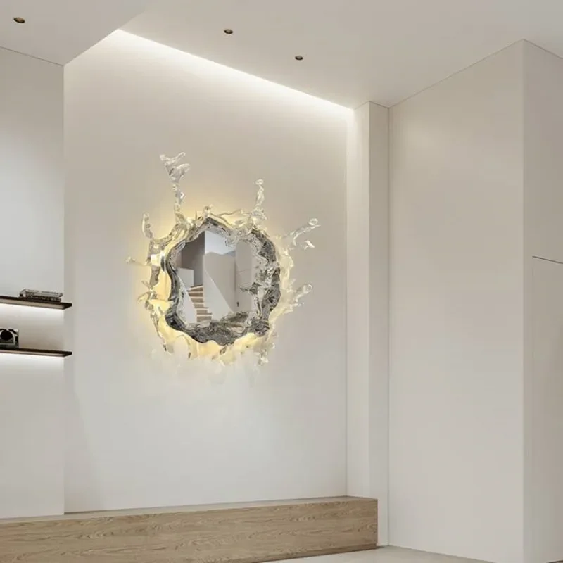 Moderna parede do banheiro de luxo conduziu a lâmpada espelho ouro/chrome nordic conduziu a luz da parede para sala estar quarto decorar iluminação interior