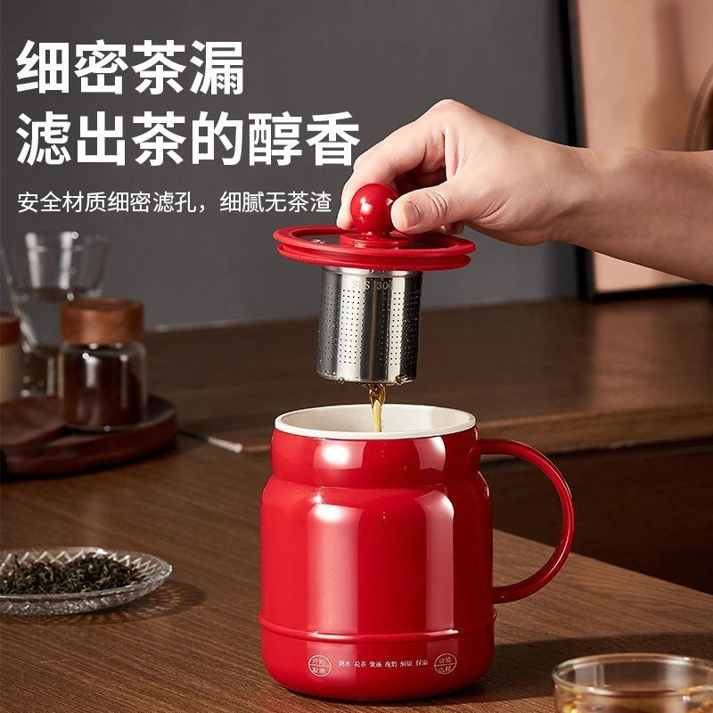 Mini Electric Heating Cup Portable Electric Stew Cup for Milk Heating Office Single Person Breakfast Pot