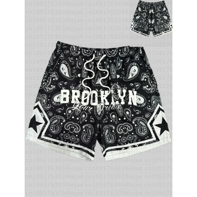 2026 Summer Kid Y2K Harajuku Street Fashion Letter Print Shorts Fashion High Street Loose Couple Basketball Short Causal Pants