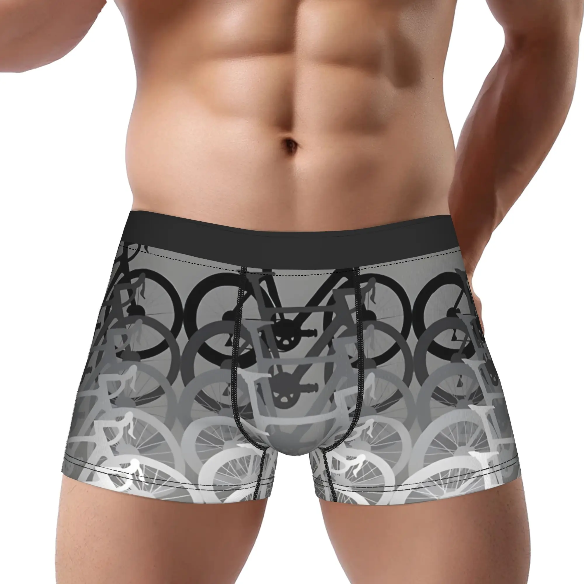 

1piece Road Bike Fade Underpants Homme Panties Man Underwear Print Shorts