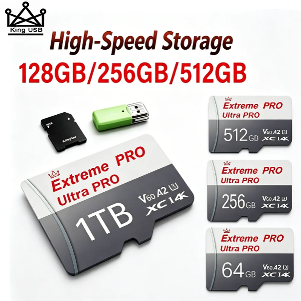 Micro TF SD 128GB 256GB 512GB SD Card Memory Card High Endurance U3 V30 Class 10 Premium For Surveillance Camera CCTV System