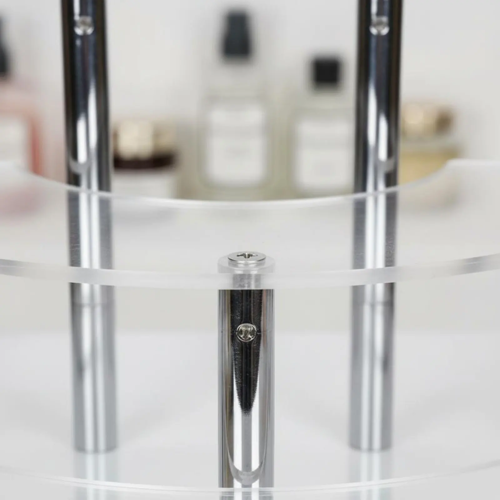 

3 Tier Acrylic Display Stand Space Saving Transparent Perfume Display Rack Clear Collectible Organizer Shelf Sturdy Home Storage